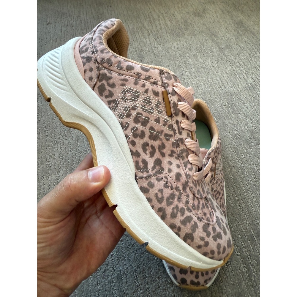 Dr.‎ Scholl's Walk Mode Sneaker Blush Pink Leopard Print Walking Shoes Womens 8